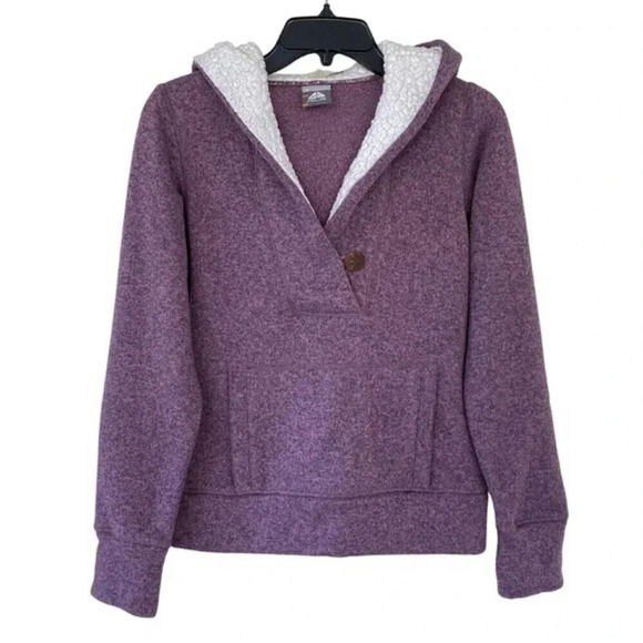 Nike ACG, Sherpa Hooded V-neck Sweatshirt, Purple - Picture 2 of 7